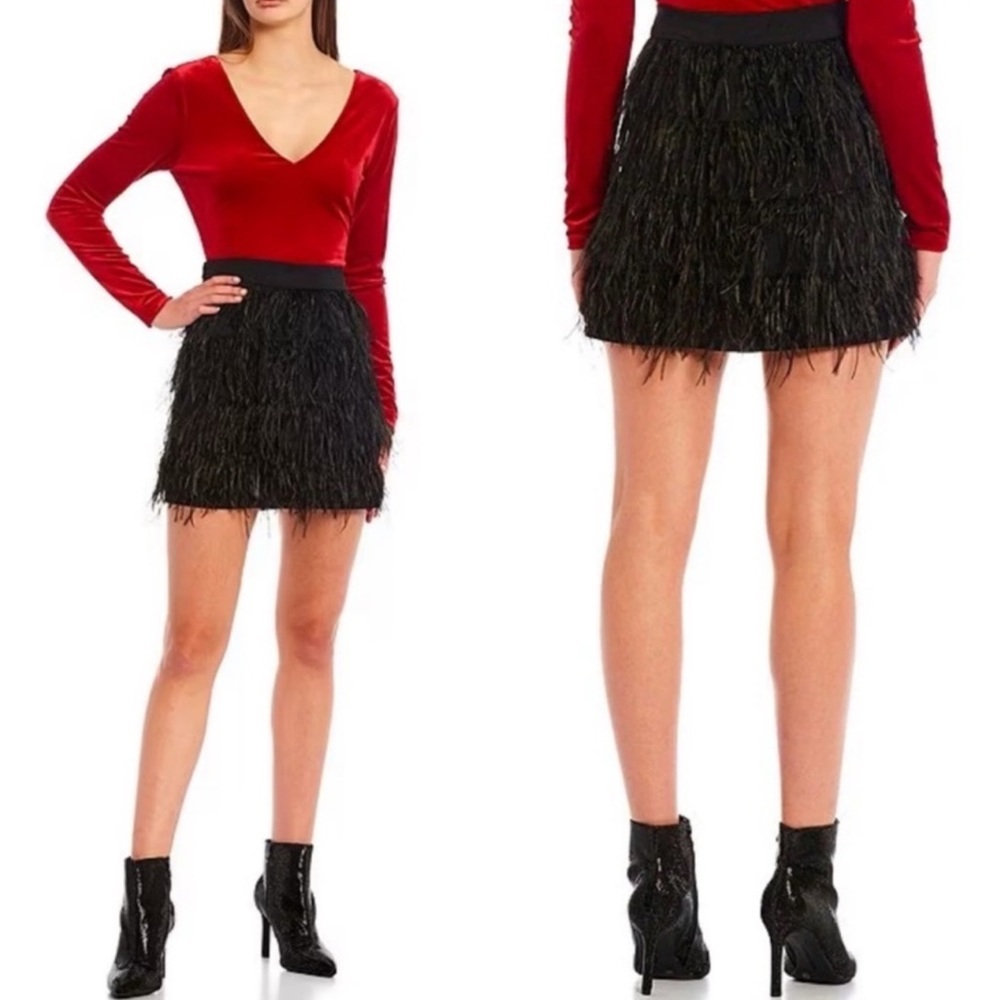 Feather Mini Skirt